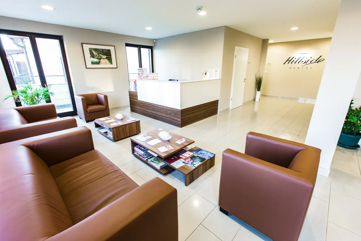Wartebereich der Hillside Dental Zahnklinik in Sopron